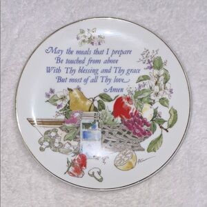 Vintage Robert Fobear Napcoware Floral Fruit Decorative Plate